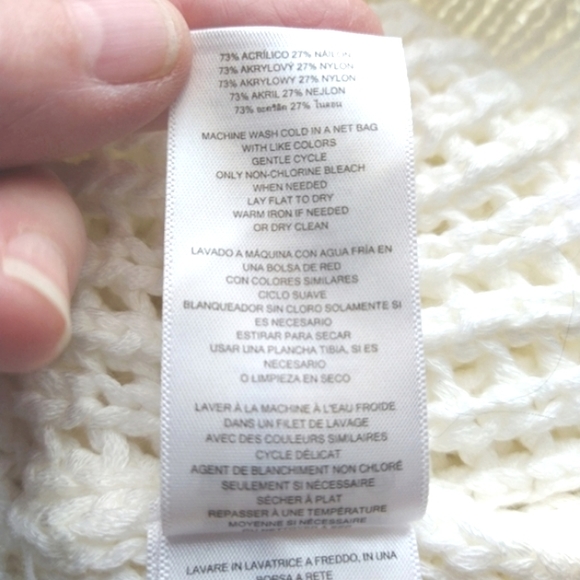 MMK Michael Kors Women XL Vanilla Girl Boxy Beachy Open Knit Sweater - Picture 7 of 7